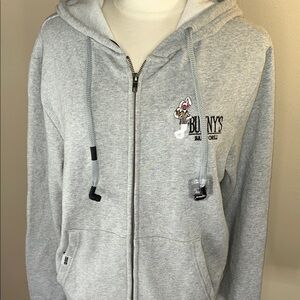 Men's Light Gray Zip-Up Hoodie